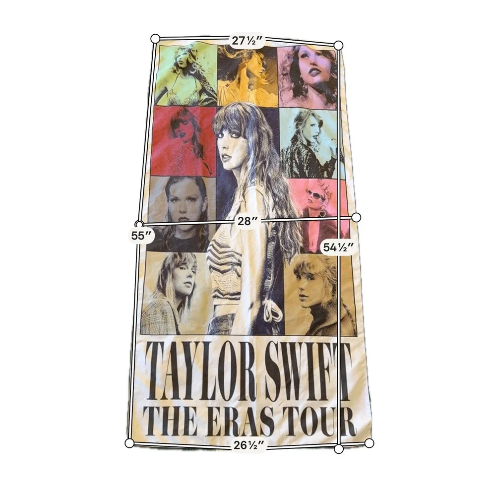Taylor Swift The Eras Tour Towel Unisex OS Multi Good Microfiber Collage Graphic